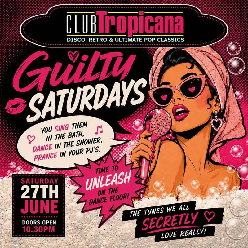 Guilty Saturday | Club Tropicana Aberdeen | 27th June artwork